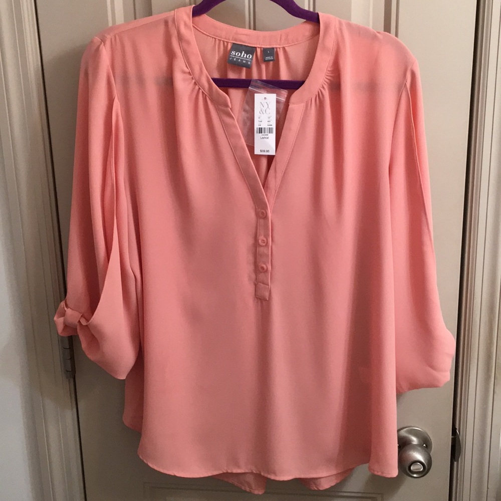 Coral New York and Company chiffon blouse